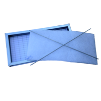 Filtre cadre galva avec grille et croisillon 659 x 199 x 24 mm