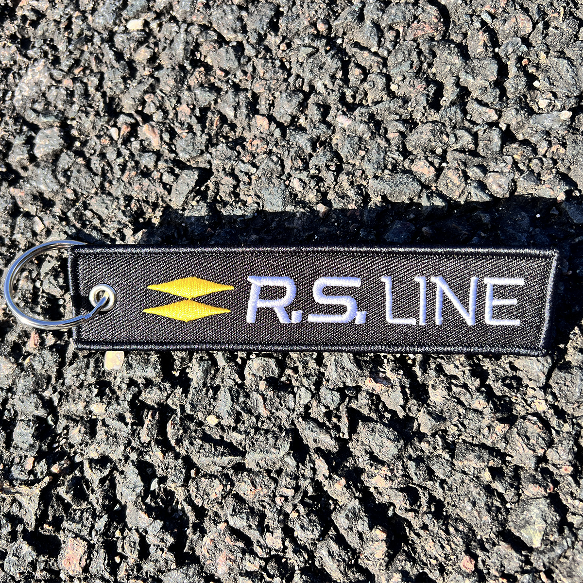 Porte clé Brodé RS jaune 