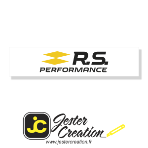 PLAQUE RS PERFORMANCE BLANC