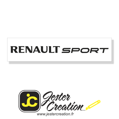 PLAQUE RENAULT SPORT BLANC 01