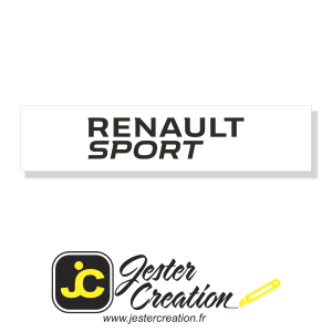 PLAQUE RENAULT SPORT BLANC 02