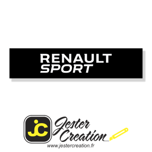 PLAQUE RENAULT SPORT NOIR 02