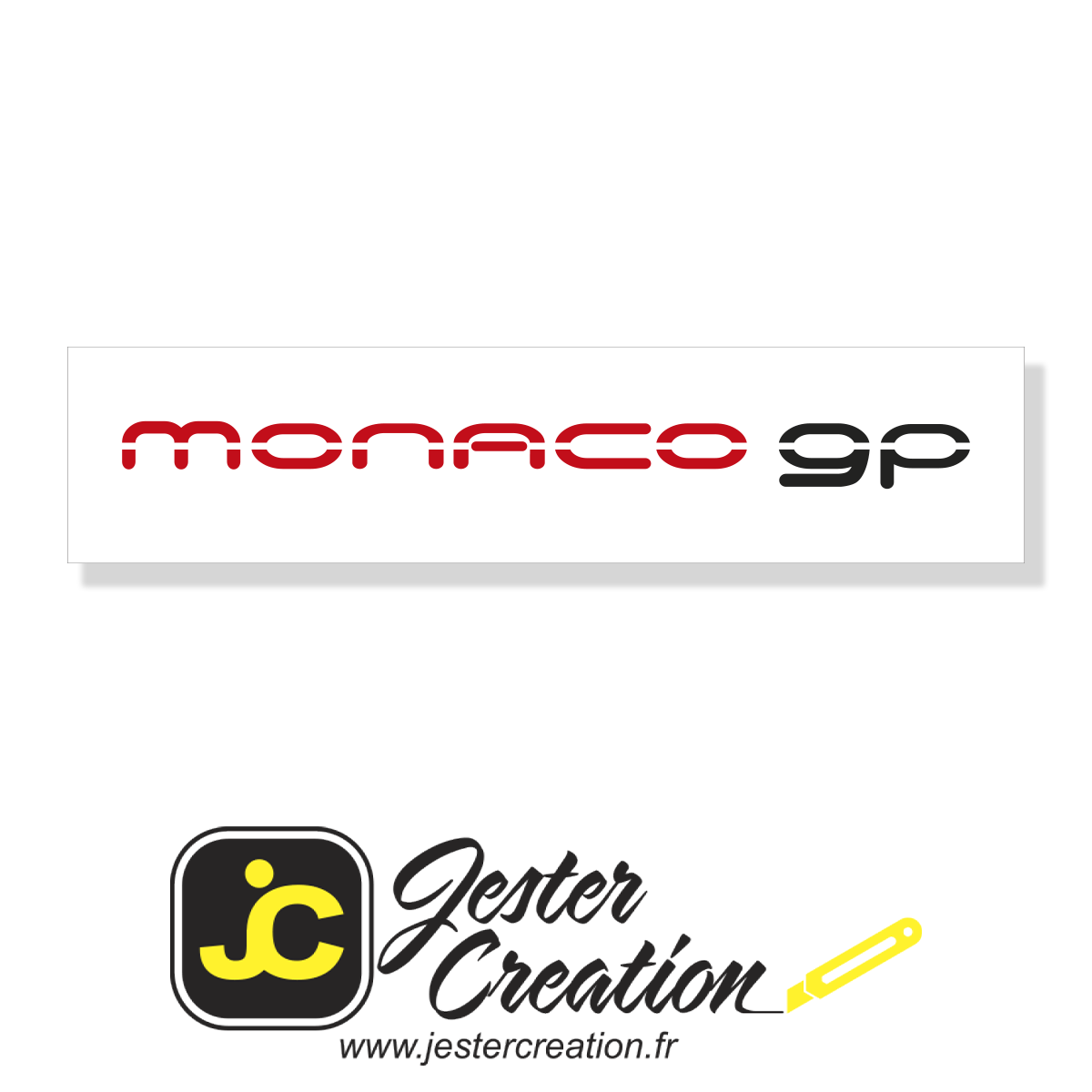 PLAQUE MONACO GP BLANC 