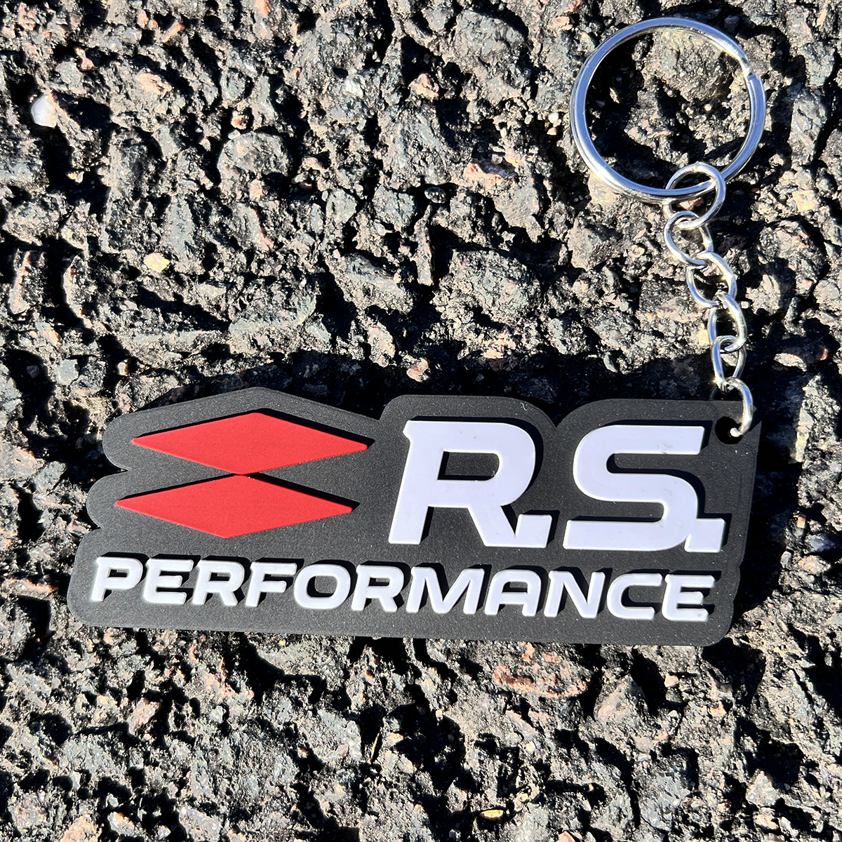 Porte Cle&#769; RS Noir - Rouge