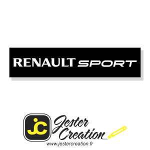 PLAQUE RENAULT SPORT NOIR 01