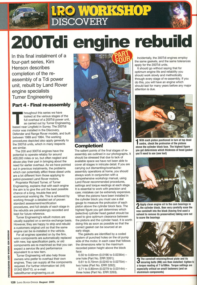 land rover owner august 2000 - page 126