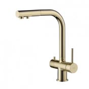 Apala 3-Way Pull-Out Kitchen Filter Tap Gold