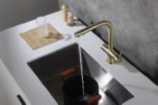 Apala 3-Way Pull-Out Kitchen Filter Tap Antique Brass