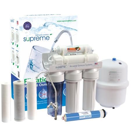 Supreme 5-Stage Reverse Osmosis Drinking Water System - Pumped