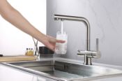 Zara 3-Way Kitchen Filter Tap Stainless Steel & Premier Water Filter System
