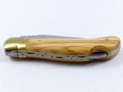 Couteau de chasse LAGUIOLE G.DAVID 12cm olivier mitre laiton