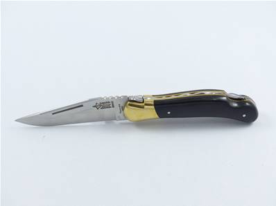 Couteau de chasse LAGUIOLE G.DAVID 12cm ébène mitre laiton