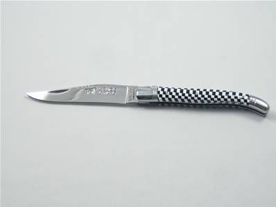 Couteau LAGUIOLE 11cm le Fidèle motif damier