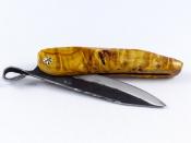 Couteau manche en loupe de bouleau M.Lambotte