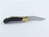 Couteau de chasse LAGUIOLE G.DAVID 12cm ébène mitre laiton