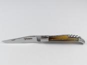 Couteau LAGUIOLE lame et tire-bouchon manche en corne Laguiole en Aubrac