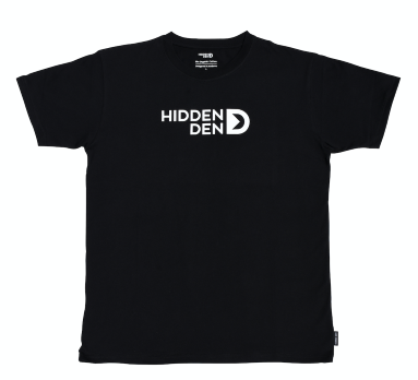 N°8 - Black & white Hidden-den logo t-shirt organic cotton
