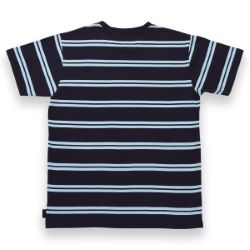 N°4 - Camiseta a rayas azul algodón orgánico