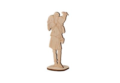  Wooden Statue of the Good Shepherd 20 cm / 8"