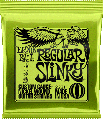 Jeu de Cordes Ernie Ball Guitare Electrique Regular Slinky