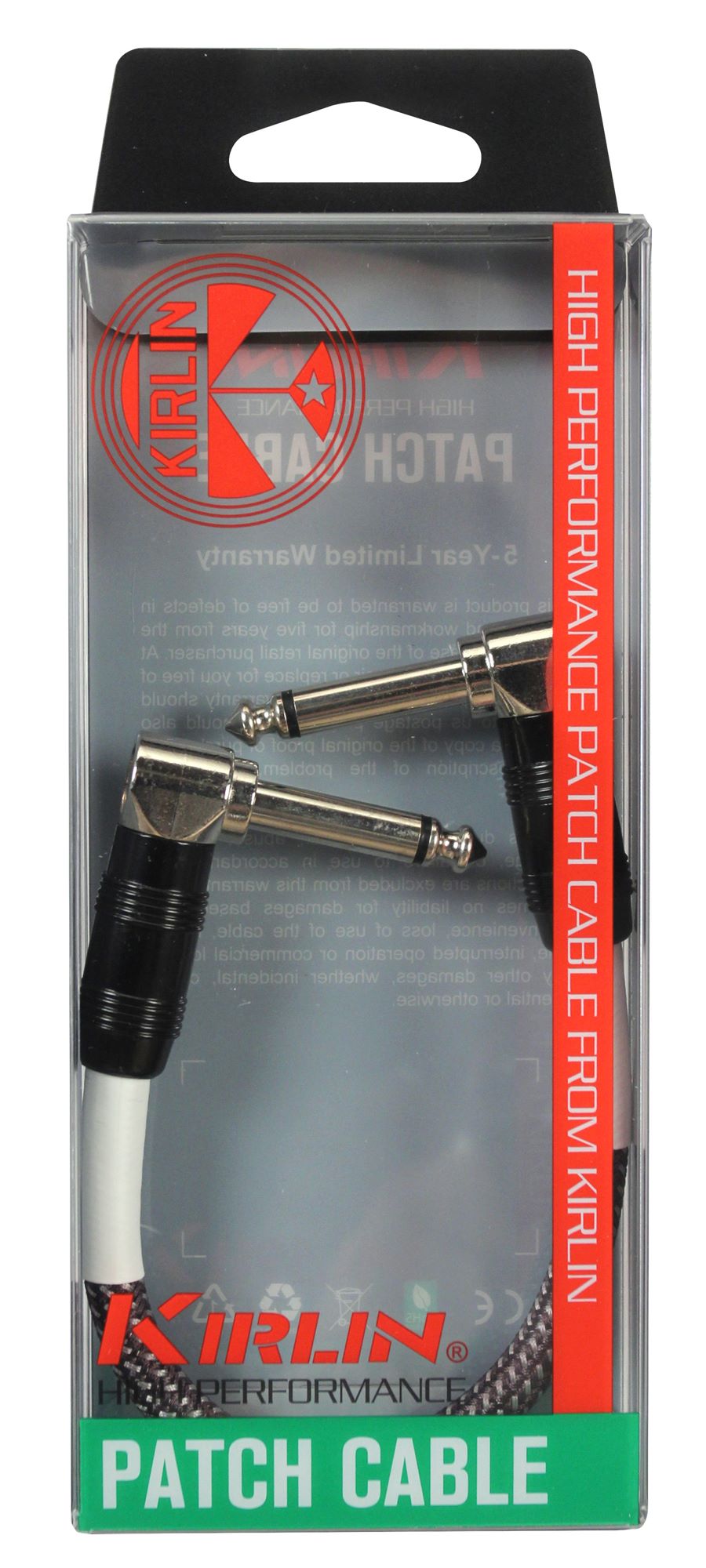 Câble patch Jack Kirlin Guitare 15 cm