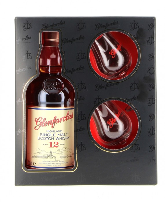 Glenfarclas 12 ans + 2 Verres 43%