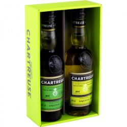 Coffret Chartreuse Verte 55% + Chartreuse Jaune 40%