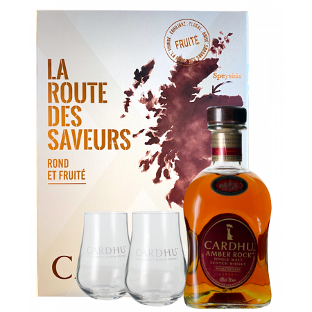 Cardhu Amber Rock Coffret 2 verres 40% 