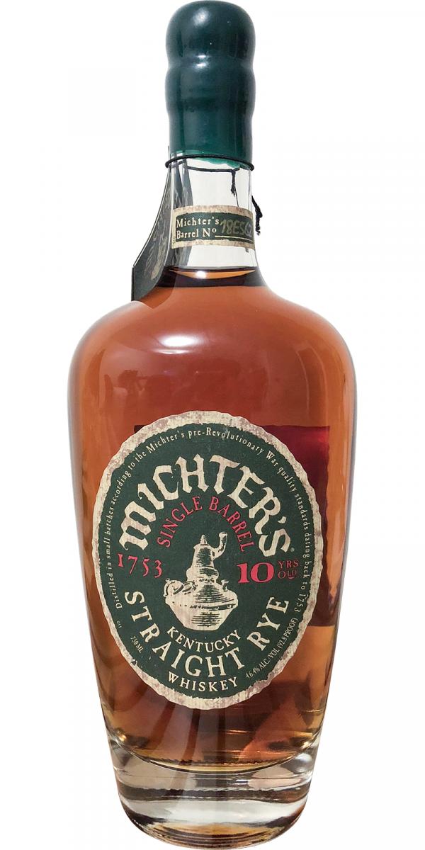 MICHTER'S 10 ANS KENTUCKY SINGLE BARREL RYE
