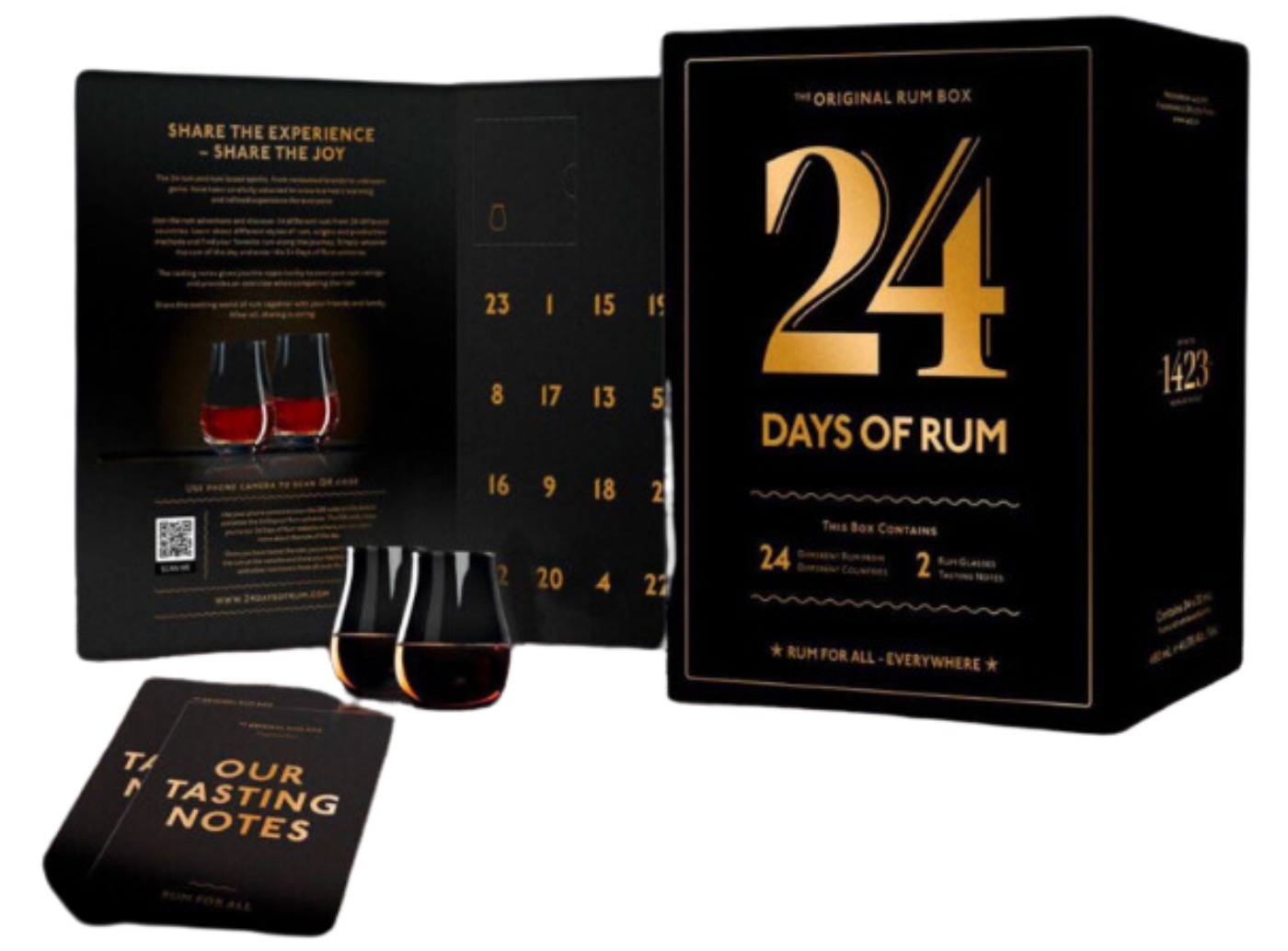 Calendrier de l'avent du rhum - 24 DAYS OF RUM Black Edition 2024