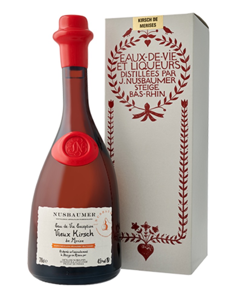 Eau de vie d'exception vieux kirsch de merises Nusbaumer 45%