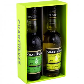 Coffret Chartreuse Verte 55% + Chartreuse Jaune40%