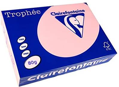 RAME A4 80GR ROSE PASTEL CLAIREFONTAINE