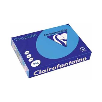 RAME A4 80GR BLEU ROYAL CLAIREFONTAINE