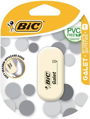 GOMME BIC GALET BLANCHE