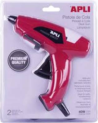 PISTOLET À COLLE 40W + 2 BARRES ROUGE