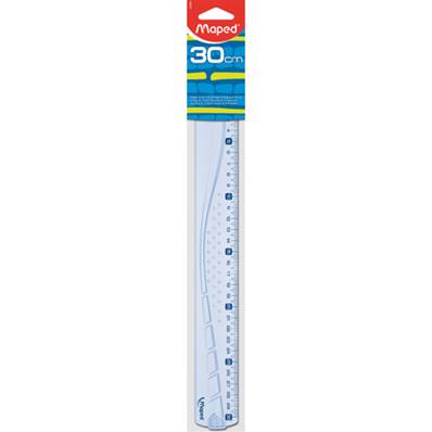 REGLE 30CM GEOMETRIC MAPED