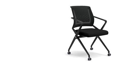 CHAISE ACCOUDOIRS / ROULETTES NOIRE
