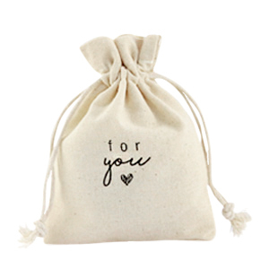 SACHET A BIJOU EN LIN "FOR YOU"