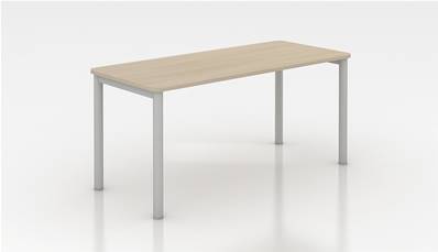 TABLE INDIV. 80X70CM ACACIA CLAIR/ BLANC