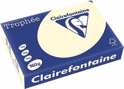 RAME A4 160GR IVOIRE CLAIREFONTAINE