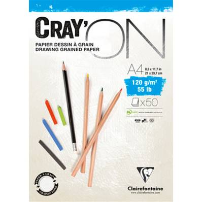 BLOC CRAY'ON ENCOLLE A4 50F 120G