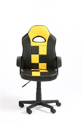 FAUTEUIL JUNIOR ATLANTA NOIR/JAUNE S/AT