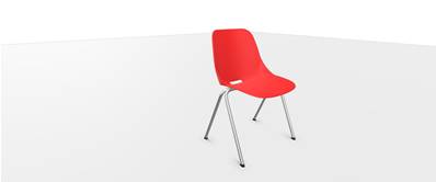 CHAISE SPOON PLASTIC ROUGE