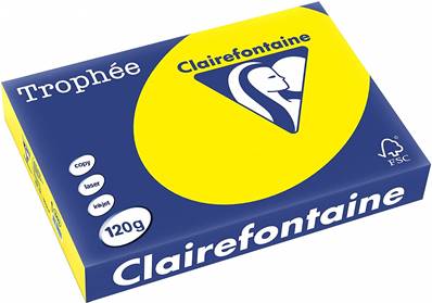 RAME A4 120GR JAUNE SOLEIL CLAIREFONTAIN