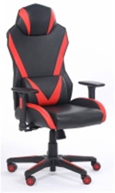 FAUTEUIL GAMER MONTGOMERY NOIR/ROUG S/AT
