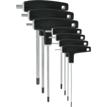 Set 7 P-handled hex wrenches from 2 to 8mm