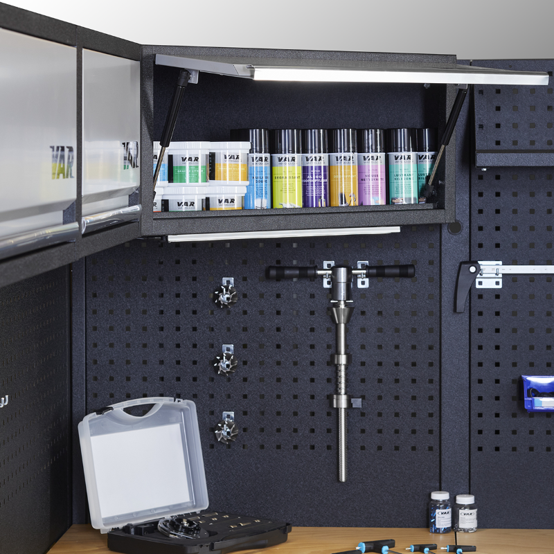 Corner wall black granite painting