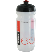 600ml translucent water bottle - black & red