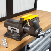 Professional bench vise w/ swivelling base - 125mm